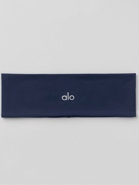 ALO Yoga Navy Blue Logo Headband